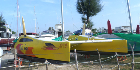 Firefly 850 Multihull Survey Thailand by Andaman Marine Surveyors.